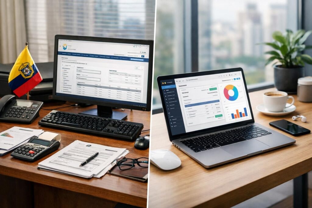 Facturador electrónico del SRI vs software privado: cuál conviene más - Anfibius software contable